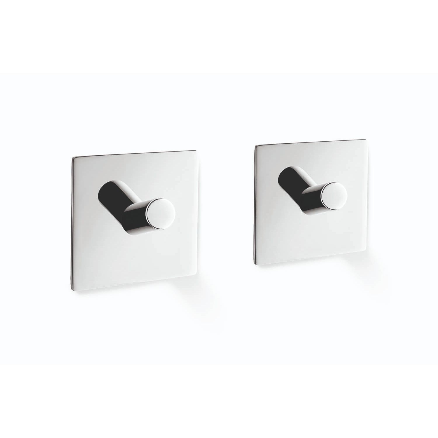 Duplo Towel Hook, Square, Self-Adhesive, Set of 2
