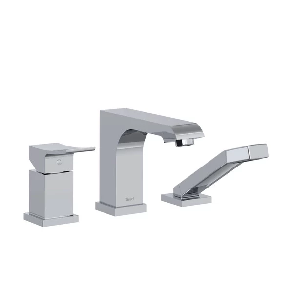 Zendo 3-Piece Type P (Pressure Balance) Deck-Mount Tub Filler With Hand Shower PEX - Chrome | Model Number: ZO16C-SPEX