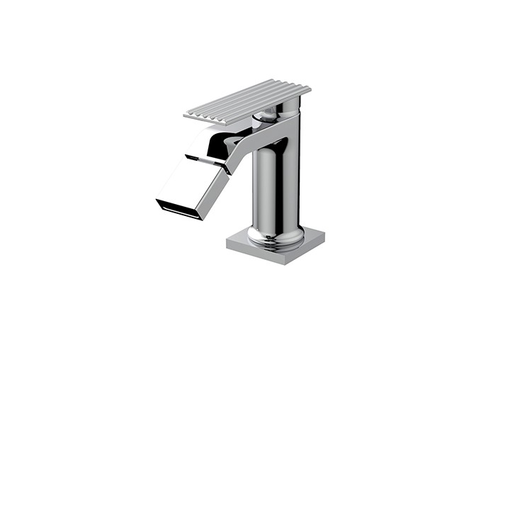 Single-hole bidet faucet with swivel spray