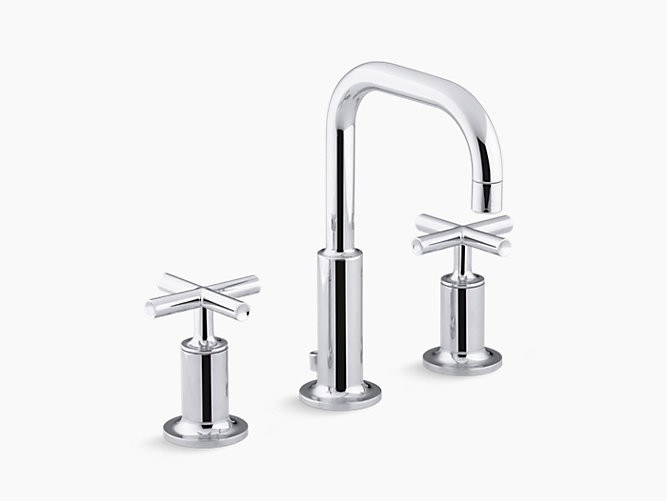 Widespread bathroom sink faucet with cross handles, 1.2 gpm