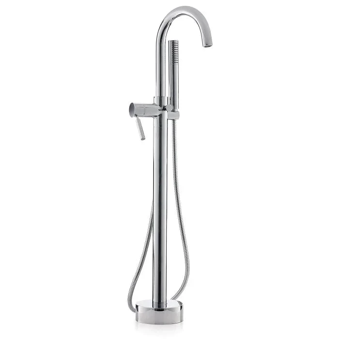 CONTEMPORARY Free Standing Tub Filler with Hand Shower