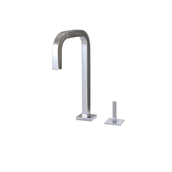 2-piece lavatory faucet with side joystick
