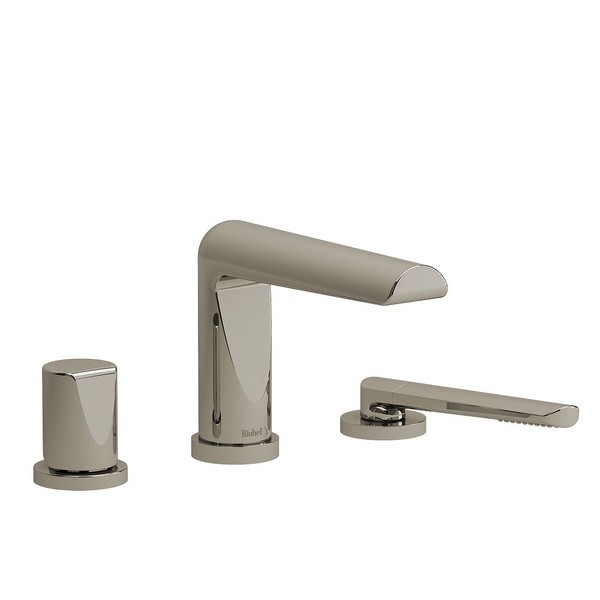 Parabola 3-Piece Type P (Pressure Balance) Deck-Mount Tub Filler With Hand Shower PEX - Polished Nickel | Model Number: PB66PN-SPEX