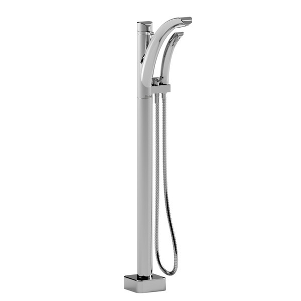 Salomé Floor-Mount Type T/P (Thermostatic/Pressure Balance) Coaxial Tub Filler With Hand Shower - Chrome | Model Number: SA37C-SPEX